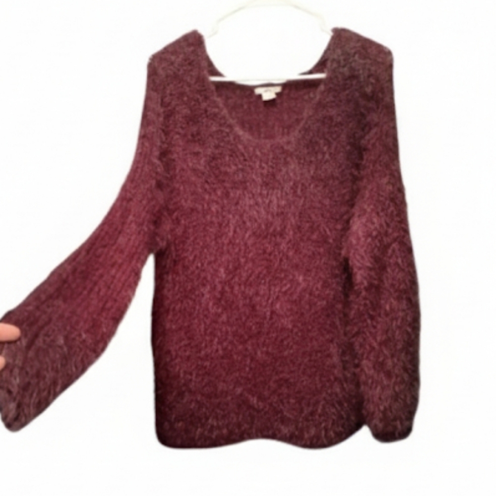 Bar III Women's Plush Purple Sweater
